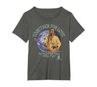 Jimi Hendrix Earth Blues Vintage Band T-Shirt, Damen Große Größen, Anthrazit, 6X