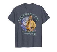 Jimi Hendrix Earth Blues Vintage Band T-Shirt, Herren, Blau Meliert, XL