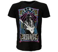 Jimi Hendrix Electric Ladyland Neon T-Shirt - Offizielles Merchandise XXL Schwarz