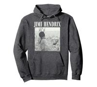 Jimi Hendrix Live at Woodstock Pullover Hoodie, Unisex für Erwachsene, Anthrazit Meliert, S