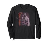 Jimi Hendrix Purple Portrait on Stage with Logo Vintage Band Langarmshirt