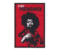 Jimi Hendrix Red Gold Aufnäher Besticktes Patch zum Aufbügeln Applique