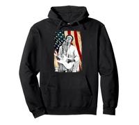 Jimi Hendrix Star Spangled Banner American Flag Vintage Band Pullover Hoodie