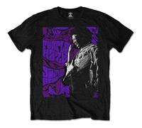 Jimi Hendrix T Shirt Herren Purple Haze Band of gypsys Nue offiziell Schwarz M