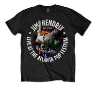 Rock Off Trade T-Shirt Jimi Hendrix – Atlanta Pop Festival 1970 Schwarz Unisex Größe S