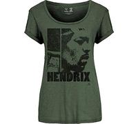 Jimi Hendrix - T-Shirt # S Green Femmina # Let Me Live