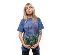 Jimi Hendrix T Shirt Swirly Text Logo Nue offiziell Tie Dye Blau Unisex L