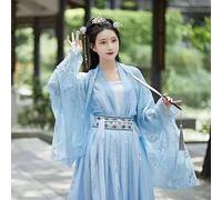 JIMINISO Traditionelle chinesische Kostüme für Frauen, Hanfu Feenkleid, Folk-Tanz, Vintage-Stickerei, Prinzessinnen-Outfit, chinesisches Hanfu-Kleid