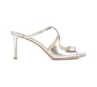 Jimmy Choo Sandalen - Grey Champagne Leather Anise 75 Sandals - Gr. 37,5 (EU) - in Grau - für Damen