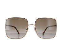 Jimmy Choo Square Damen Gold Havanna Braun Farbverlauf ALIANA/S Einheitsgröße