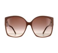 Jimmy Choo Square Womens Nude Glitter Braun Gradient Sonnenbrille Einheitsgröße