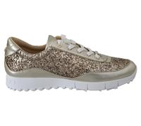 Jimmy Choo Women's Monza Antique Gold Leather Sneakers EU35