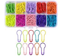 Jinlaili 300PCS Birne Pins, Calabash Pin mit Aufbewahrungsbox 10 Farben Maschenmarkierern, Metall Sicherheitsnadeln, Kür irnenform Pins für DIY Fertigkeit-Herstellung und Kleidung, 12-30LIN00, S