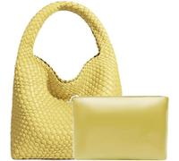 JINMANXUE Damen-Handtasche aus veganem Leder, handgewebt, modische Schultertasche, Top-Griff, All-Match-Unterarmtasche mit Geldbörse