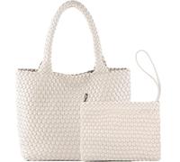 JINMANXUE Damen-Tasche in modischem Webdesign Shopping-Tasche, Reisetasche, Handtasche, Tragetasche, große Schultertaschen, 16.1" W x 7.1" D x 11" H