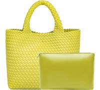 JINMANXUE Damen-Tasche in modischem Webdesign Shopping-Tasche, Reisetasche, Handtasche, Tragetasche, große Schultertaschen, Fruit Green, Large