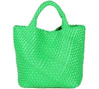 JINMANXUE Mode Gewebte Tasche Shopper Tasche Reise Handtaschen und Geldbörsen Frauen Tote Bag Große Kapazität Schulter Taschen, Avocadogrün, 16.1" W x 7.1" D x 11" H