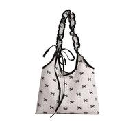 JINQIGG Ästhetische Tragetasche für Damen, wiederverwendbar, Segeltuch, Schultertasche für Shopping, Lebensmittel, Arbeit, Buch, große Kapazität