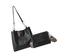 JINQIGG Freundliche Unterarmtasche, kleine Umhängetasche, große Kapazität, Schultertaschen, lässige Handtasche für Arbeit oder Büro, 22 Stück, Schwarz