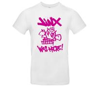 Jinx was Here Shirt Hochwertiger Druck Unisex Streetwear für Gamer Arcane & League of Legends Fans Cooles Design für Gaming-Enthusiasten, Weiß, XL