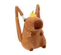 JISADER Capybara Plüschtier Rucksack, Kawaii Mode Plushie Bag, Capybara -Umhängetasche Geldbörse, Niedliche Büchertasche, lässige Rucksäcke für Snacks, Telefone, Schlüssel, Freundin Geschenke