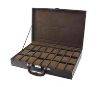 JISADER Uhrenbox für 24 Uhren, Organizer für Herrenuhren, Schmuckvitrine mit Schloss und Schlüssel