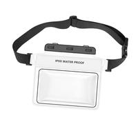 JISADER wasserdichte Gürteltasche für Mobiltelefone, Tauch-Gürteltasche, für Rafting und Snowboarden, Weiß