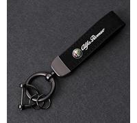 JIYIFAN Auto Schlüsselanhänger für Alfa Romeo Stelvio 2022-, Schlüsselanhänger mit dem Logo für Auto Individuell als Geschenk Für Autofans,A