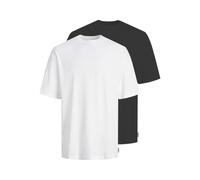JJ REBEL Herren Jreb Loose Fit Tee 2-Pack Mp, White, Small (2er Pack)