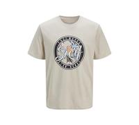 JJ REBEL Herren Jrebbastian Flower Shape Tee Ss O-Neck, Moonbeam, L EU
