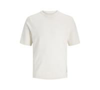 JJ REBEL Herren Jrebcallum Knit Crew Neck Ss, Cloud Dancer, XL EU