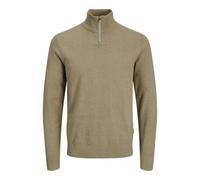 JJ REBEL Herren Jrebcallum Knit Half Zip, Crockery, Large
