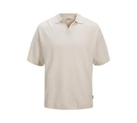 JJ REBEL Herren Jrebcallum Knit Split Neck, Moonbeam, XL EU