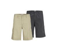 JJ REBEL Herren Jrebcarlos Rebel Cargo Short 2 Pk Mp, Asphalt, XL (2er Pack)