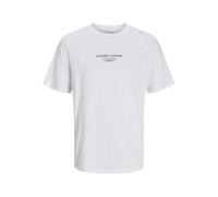 JJ REBEL Herren Jrebjeans Rebel Print Tee Ss O-Neck Noos, White, Medium