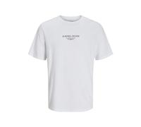 JJ REBEL Herren Jrebjeans Rebel Print Tee Ss O-Neck Noos, White, S