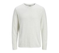 JJ REBEL Herren Jrebnature Slub Knit Crew Neck, Cloud Dancer, Small