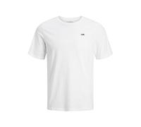 JJ REBEL Herren Jrebrebel Logo Tee Crew Neck Noos T-Shirt, Weiß, M EU