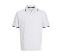JJ REBEL Herren Jrebzell Polo Ss Sn, White, XL