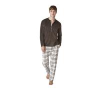 JJBFP5202 Langärmeliger Schlafanzug aus Samt für Männer S