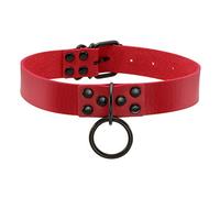 JJDreams Gothic Choker Herz Punk Choker Choker Halsband Schwarz Choker Leder Damen Choker Ring Leder