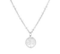 JJDreams Halskette mit Lebensbaum Anhänger Damen Necklace Halskette Edelstahl Kette für Jeden Tag Tragen,Silbern