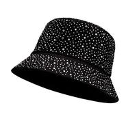 JJDreams Paillettenhut Fishinghut Sonnenhut Unisex Disco Bucket Hut Karneval Glitzer Kappe,Schwarze