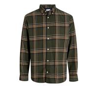 Langarmhemd JACK & JONES "JJECLASSIC FLANNEL CHECK SHIRT LS SN", Herren, Gr. M, N-Gr, rosin, Web, Obermaterial: 100% Baumwolle, kariert, regular fit, Umschlagbund, Hemden (89608005-M) rosin