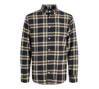Langarmhemd "JJECLASSIC FLANNEL CHECK SHIRT LS SN PLS", Herren, Gr. 5XL, N-Gr, schwarz, Web, Obermaterial: 100% Baumwolle, JACK & JONES PLUSSIZE, unifarben, regular fit, Hemden (34745408-5XL) schwarz