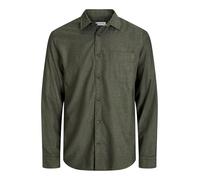 Jack & Jones Langarmhemd JJECLASSIC MELANGE SHIRT L/S SN PLS – Herren 6XL Rosin, 100% Baumwolle