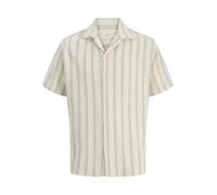 JACK&JONES - JJECOBA STRIPE RESORT SHIRT SS SN Antique White - Gr. - XL