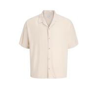 Jack & Jones Herrenhemd Mann Jjejeff Resort Solid Shirt Ss Sn Grau Xxl