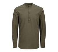 Jack & Jones Summer Half Placket Langarmhemd (Herstellerartikelnummer: 12269326-DustyOlive-XS)