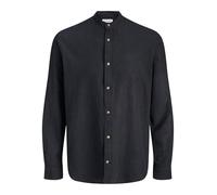 Jack & Jones Esummer Linen Blend Band Langarmhemd L Black